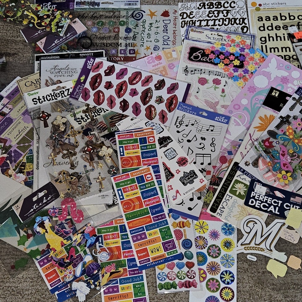 HUGE LOT VTG Stickers Full/Partial‎ Sheets Teacher Hallmark Reward Home School